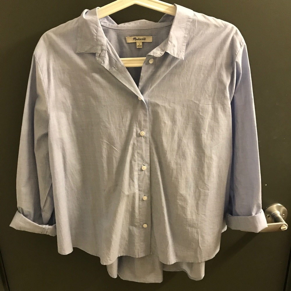 Light blue button down shirt
